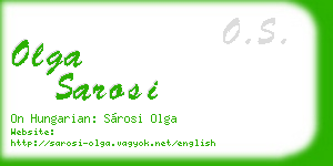 olga sarosi business card